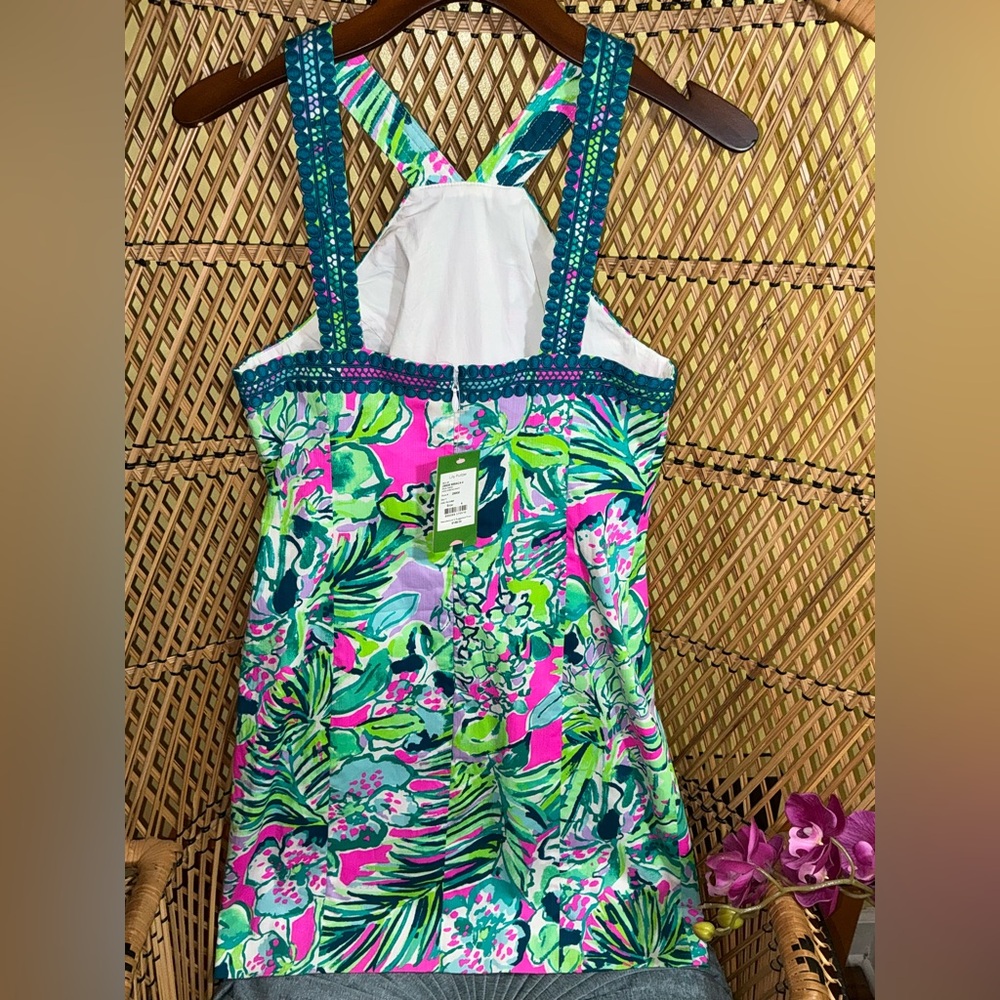 Vena NWT Stretch Shift Dress Early Bloomer Size 4 - Picture 14 of 16